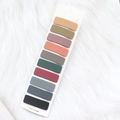 10-piece set of matte rectangular hair clips in assorted muted candy colors on display card - Matte Vintage Tone Rectangular Hair Clips 10Pcs Set (E4)