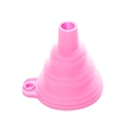 Imbuto pieghevole in silicone rosa con design salvaspazio e pratico foro per appenderlo - Piccolo Rosa - Sfuso