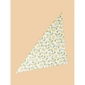 Dog bandana with white background featuring yellow lemon and green leaf pattern - L / Pattern 47/White Lemon Floral