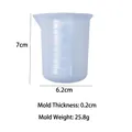 100ml silicone measuring cup for resin DIY tools with scale markings and 7cm height - Silicone / 100ml