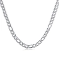 Collana a catena Figaro in acciaio inossidabile argento con finitura lucida - Color Acciaio