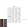Detailed view of 4-slot silicone bookmark mold with sizes 14.7x12.3cm and texture samples - Style 1 Bookmark Mold