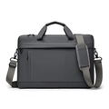 Maletín para portátil gris oscuro impermeable con asa y correa para PC de 15-16 pulg. - gris oscuro