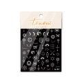 Pegatinas de uñas estilo bohemio con fases lunares y motivos de sol to 351 - Patrones Esotéricos Blancos (to351)