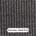 Two-tone black grey faux linen rug with dense loop pile weave and durable texture - 60*90cm / Black Grey