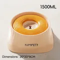 Gelber schwimmender Haustier-Wassernapf 1500ml Fassungsvermögen mit Spritzschutz-Design - Spritzwassergeschützter Schwimmnapf 1.5L / Gelb
