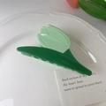 Pinza de pelo con forma de tulipán verde claro hecha de acetato en plato cerámico - Aprox 9,4 cm * 4,5 cm / 2# Tulipán Verde