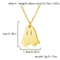 Goldene Geister-Halskette mit hohlen Augen und feiner Kette für Halloween-Looks - Cartoon Geist (NC24Y0370-3) / Gold