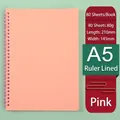 Taccuino a spirale A5 rosa Morandi con 80 fogli a righe e specifiche di carta da 80g - A5 a Righe / Rosa