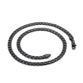 Minimalist black stainless steel Cuban link necklace for men with a lobster clasp closure - Black Cuban Link Chain (KN85345-KC) / 460*5.7mm