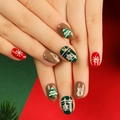 JP2778-Red Green Gift Box Plaid Star
