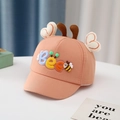Cappellino da baseball rosa per neonati con antenne 3D e ali a cuore per bambini - Ape Arancione