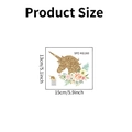 Wandsticker Einhorn Gold mit Blumen Produktmaße 15x13cm für Lichtschalter Dekoration - SPZ-KG160 Einhorn (13x15cm)
