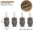 Lot de 4 poids de nappe rétro en fonte en forme de hibou avec pinces pour l'extérieur - Style Hibou (6515) / Lot de 4