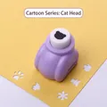 Creative purple paper puncher with cat pattern for student DIY crafts stationery - Cartoon Series: Cat Head