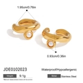 Golden stainless steel pearl ear clips, waterproof and hypoallergenic earrings for non-pierced ears - Pearl Ear Cuff (JDE0102023)