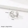 Silberner Schweinenase-Glied-Ring aus poliertem Edelstahl mit verstellbarem Design - Ankerkettendesign (189) / Stahlfarbe