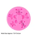 Moule en silicone rose avec cinq formes d'ours variées pour chocolat et pâtisserie - 2# 5 Cavités d'Ours / Rose
