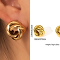 Gold Knot-style Earrings ZJGE0721