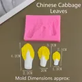 Detailed food grade silicone mold showing realistic cabbage leaf texture for fondant cake - Cabbage Leaf Mold