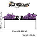 Décoration de porte Halloween avec chat noir et lettrage à paillettes violettes - Style Chat Noir Lettre Violette