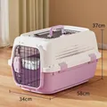 Purple airline-approved pet carrier in L size with top window and metal mesh door - Skylight Style L Size Under 20 lbs / Taro Purple