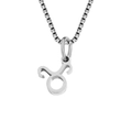 Minimalist stainless steel Taurus zodiac pendant necklace with a box chain for women - Taurus / Steel