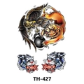 Waterproof temporary tattoo stickers featuring fighting eagle, lion, and tiger heart TH-427 - Th-427 / 210*148mm