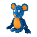 Detail of plush pet toy with corn fleece texture and sturdy cotton rope knots - Mouse