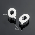 Silver stainless steel 3D letter Q charm pendant with 9mm height for DIY jewelry - Silver-Letter Q