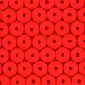 Perle distanziatrici rotonde in argilla polimerica rosso vivace per gioielli e collane DIY - Rosso