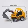 Yellow excavator cake topper toy model with 11.2cm length dimensions for boy birthday - Yellow Excavator Style 2