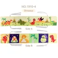 Double-sided dinosaur baby soft cloth book with white ties for early development - Dinosaur Theme (1910-4)