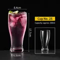Elegant 550ml glass cocktail cup with curved tulip shape for creative long drinks - Style 25 Juice Glass