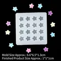 Stampo in silicone mini stella a 16 cavità per sigilli in cera e decori per torte - Stile 1 16 Stelle / Trasparente