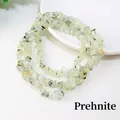 Natural light green prehnite stone beads in irregular chips for DIY jewelry making - Prehnite (Circumference Approx. 80cm)