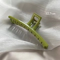 Matte light green 12.7cm hair claw clip for thick hair with durable metal spring - 13cm / Green