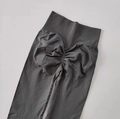 Dark grey high-waisted scrunch butt yoga leggings for women with tummy control effect - Dark Gray