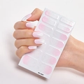 Pink and white gradient nail stickers with glitter finish for women AF-024 - AF-24 (Pink White Gradient/Glitter)