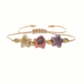 Pink/Purple/Earthy Yellow (With Copper Beads)