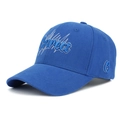 Detailed 3D embroidery of the letter C on a royal blue cotton canvas baseball cap - Adjustable / Blue