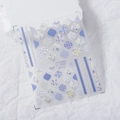 MN-216 5D ultra-thin nail art stickers with blue floral, yellow blooms and dots - MN-216 (Blue Floral Geometric)