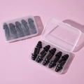 Detail of 6 pairs of black silicone earplugs in clear storage cases for sleeping - Black (5 Pairs)