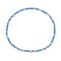 Bracciale minimalista con perline azzurre e dorate in stile bohémien raffinato - Blu Cielo/Perline Dorate
