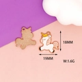 Detail of enamel unicorn charm for DIY jewelry with size 18mm by 19mm and weight 1.6g - Style 1