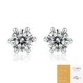 Orecchini a perno in argento S925 con moissanite a sei griffe e certificato GRA - Stile Classico a Sei Griffe (Piccolo-Con Certificato)