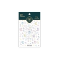3D embossed nail sticker TS-1597 featuring celestial zodiac signs and unicorns - Scattered Stars - Colorful Relief (TS-1597)
