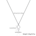Minimalist S925 sterling silver necklace with a polished female symbol cross pendant - 925 Silver / White Gold