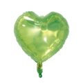Metallic green 18-inch heart shaped foil balloon for wedding and party decorations - Jelly Green