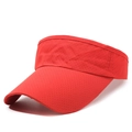 Visiera parasole rossa traspirante unisex con una lunga tesa curva per sport - Regolabile / Rosso